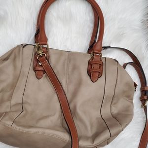 Tan Tote Purse with Crossbody